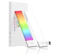2 Pack Wireless Motion Sensor Lights, USB-C Rechargeable Under Cabinet Lighting, Dimmable RGBIC LED Strip for Kitchen, Stairs, Hallway, Wardrobe, Cupboard, Counter, Garag (150 Lumens, 18s Auto-Off)