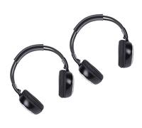 2 Pack Wireless On Ear Car Headphones with Long Battery Life for Grand Caravan Durango, Infrared Headphones for UConnect VES Cars, Great for Kids, Black