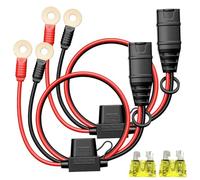 2 Pack Wires Harness Compatible with NOCO GC008 X-Connect M6 (1/4in) XL Eyelet Terminal,Smart Batteries Trickle Charger Cable with Two 20A fuses
