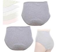 2 Pack Women Cotton Incontinence Pants,Comfort and Secure with Odor Control,Ladies Washable Absorbent Pad Brief Knickers,Menstrual Underwear,Leak-Proof Period Protective Panties