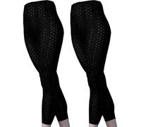 2 Pack Women’s Thermal Bottoms Soft Cotton Blend Long Johns Leggings, Warm Winter Base Layer Trousers for Cold Weather, Skiing & Everyday Underwear (UK, Numeric, 14, 16, Regular, Regular, Black)