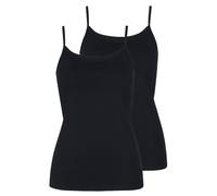 2 Pack Women's Strappy Vest Kaia by Lisca 023369 S-XL Black, Nude or White