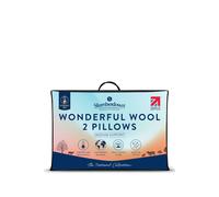 2 Pack Wonderful Wool Medium Support Back Side Sleeper Pillows Slumberdown White One Size