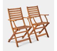2 Pack Wooden Folding Chairs