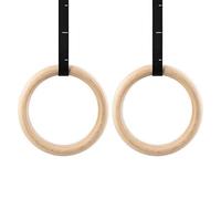 2 Pack Wooden Gymnastic Rings, Birch Fitness Rings, 28 MM 32 MM, Lifting Rope Is Not Included, Gym Ring For Strength Suspension Training