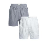 2 Pack Woven Boxers Blue/White S
