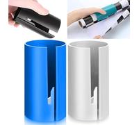 2 Pack Wrapping Paper Cutter - Xmas Gift Wrap Cutter, Safe & Easy-to-Use Fast Kraft Paper Roll Slitter with Finger Safety, Ideal for Effortless Wrapping at Birthdays & Christmas (Blue＆White)