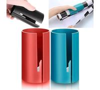 2 Pack Wrapping Paper Cutter - Xmas Gift Wrap Cutter, Safe & Easy-to-Use Fast Kraft Paper Roll Slitter with Finger Safety, Ideal for Effortless Wrapping at Birthdays & Christmas (Green＆Red)