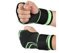 2 Pack Wrist Braces - Adjustable Wrist Compression Relieves Wrist Pain, Wrists Braces Relief Wrists Splint for Tendonitis & Carpal Tunnel - Sports, Gym, Weight Lifting - Right/Left Hand, Unisex(Green)