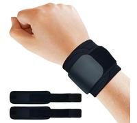 2-Pack Wrist Wraps for Wrist Tendonitis | Wrists Brace Carpal Tunnel Pain Relief | Ganglion Cyst Support or Carpal Tunnel Splint | Compression Straps for Women Men Left & Right Hand (Fits Most)