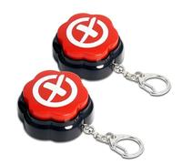 2 Pack Wrong Buzzers, Sound Buttons Portable Keychain with Sound, Answer Buzzers Set of 2, Incorrect Buzzers for Game Show, Wrong Buttons for Communication