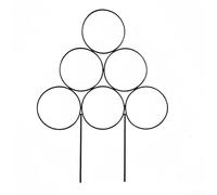 2-Pack Wrought Iron Climbing Frame for Plants - Decorative for Alien-Style Garden Support Bracket 30 X 39.2 Cm Rust-Resistant Black Plant Tie Trellis for Indoor/Outdoor Vines Plus Flowers