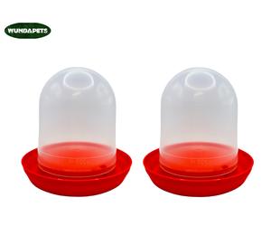 2 PACK WUNDAPETS BIRD FLOOR DRINKER CAGE AVAIRY POULTRY QUAIL WATER FEEDER 1.5L