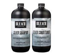 (2 PACK x 500ml) Bleach London Silver Shampoo x 500ml & Bleach London Silver Conditioner x 500ml