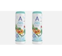 2 Pack x Shake & Fresh Carpet Freshener - Tropical Breeze Scent - Odour Neutralising Powder for Carpets, Rugs & Upholstery - Vegan, Cruelty-Free - 2x 350g