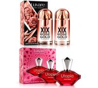 2 Pack XIX Rose Gold + Utopia Novelty Perfume Set for Women 100ml | 1000ml Each Luxury Selection Fragrance Sprays - Women's Perfume Set Collection - Gift for Her, Women