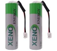 2-Pack XL-060F AA 3.6V Lithium Battery 2400mAh for Alarm Systems Tracking Devices Meter with Plug