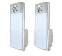 2 Pack Xtralite NiteSafe Duo Lux 4 Function White Night Light & Torch Recharageble With Motion Sensor Technology