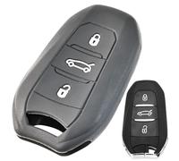 2 Pack XUKEY Key Fob Cases for Peugeot 3008, Silicone Car Key Cover for Citroen DS3, Key Shells for Citroen DS6 Car Key Replacement With 3 Buttons 2010 2013 2014 2016