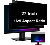 【2-Pack】 YAKAI Computer Privacy Screen Filter 27 Inch for 16:9 Aspect Ratio Widescreen Monitor, Anti-Spy & Anti-Glare Blue Light Blocking Protector - WxH: 23 9/16" x 13 1/4" (598mm x 337mm)