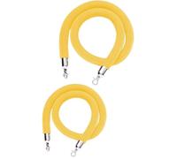 2-Pack Yellow Retractable Queue Barrier Rope with s - 1M Stanchion Post for Crowd Control, Event Management, Party Planning, Queue Management Solutions