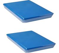 2 Pack Yoga Blocks | Lightweight Stretching Gym Wedge Blocks | EVA Foam Non-Slip Workout Equipment | Foam Yoga Block Strap For Yogas, Pilates, Meditation, Balance, Fitness, Toning, Stretching