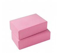 2 Pack Yoga Blocks - Non-Slip EVA Foam Bricks for Pilates Fitness & Yoga Practice | High Density Lightweight Gym Blocks for Stretching Balance, Flexibility & Support (Pair of Pink, 23 x 15 x 7.5 cm)