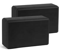 2 Pack Yoga Blocks Non-Slip Foam Bricks for Pilates Fitness & Yoga Practice High Density Lightweight Gym Blocks for Stretching Balance (black)