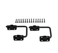2 Pack Zinc Alloy Sliding Door Bolt Lock, Heavy Duty Anti-Theft Safety Latch for Wardrobe Cabinet Drawer Gate, 180 Degree Multi-Angle Mounting Hardware, Black(Black)