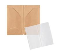 2 Pack Zipper Case & Kraft Card Holder Notebook Set - Travel Journal Accessories Kit for Standard 8 x 8.66 Inch Refillable Journals, Organizers & Scrapbooks