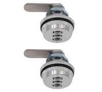 2 Pack ZONADAH Combination Cam Lock Password Coded Cabinet Drawer Lock 20mm Security Locks 3-Digit Password Security Padlock for Office Drawer Cabinet Toolbox Silver