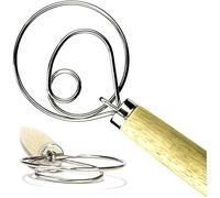 2 Pack13.5 Large Danish Dough Whisk - Home Made Hand Dough Mixer/Bread Whisk for Bread, Cookie, Dumpling or Pizza Dough - Best Substitute to a Mixer and Blender - Baking Tool Artisian Blender
