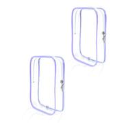 2 Packing Cubes Airline Approved Liquids Bag 1 Quart Clear Travel Bag Tsa One Quart Size Women Long Flight Must Haves for International Airport Airplane Travel Essentials Flying Overseas Purple,
