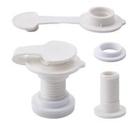 2 Packs 1.57"/3.98 CM Shaft Length Cooler Drain Plug Kit Parts, Plastic Cooler Plug Replacement with Tethered Caps Universal Latches Accessories Assembly (1.5 inch)