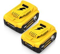 2 Packs 10000mAh Compatible for Dewalt battery 18V Compatible for Dewalt battery DCB184 DCB180 DCB181 DCB182 DCB200 DCB201 DCB204 with LED Indicator