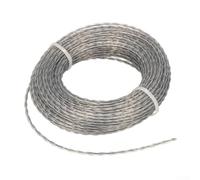 2 Packs 10m Core-Reinforced Grass Trimmer Line 2.0-4.0mm, Strong Nylon String Spool for Electric Brush Cutters, Flexible Mowing Rope for Lawn Weeds Shrubs Garden Yard Work(10mx2.4mm 2pcs)