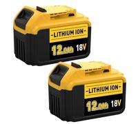 2-Packs 12.0Ah Lithium Ion Batteries Replacement for Dewalt Battery 18V Compatible with Dewalt Battery DCB184 DCB200 DCB1820 DCB181 DCB182 DCB201 DCB200-2 with LED Indicator