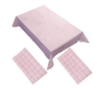 2 Packs 137 x 180 cm Pink PVC Table Cloth Waterproof Vinyl Tablecloths Plaid Wipe able Table Cover Clean Plastic Black Checkered Tablecloths Oil Cloth Indoor and Outdoor Tablecloth for Party,Picnic