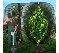 2 Packs 2.4x2.4M Fruit Tree Netting Bird Protection,large Garden Fruit Netting with Drawstring and Zipper,Insect Bird Barrier Netting Mesh Fine Mesh for Blueberry Flower Strawberry Vegetables