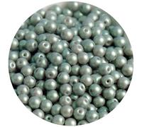 2 Packs 200pcs Glass Imitation Pearl Beads 4MM Glass Pearlized Loose Spacer Beads for Craft DIY Beading, Gray Green