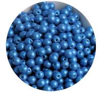 2 Packs 200pcs Glass Imitation Pearl Beads 4MM Glass Pearlized Loose Spacer Beads for Craft DIY Beading, Dark Blue