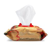 2 Packs (240 Counts) Cleansing Wet Wipes Red Rose Scented Wet Wipes Hand and Body Wipes, Thick, Suitable for All Skin Types, Alcohol-Free Hygienic Multi-Purpose Wipes that Clean, Soften Skin