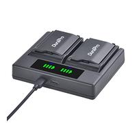 2 Packs 2400mAh Battery + LCD Dual USB Charger with Type C Port for Sony PSP 2000 PSP 3000 PSP-S110 Console