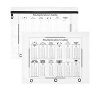 2 Packs 3 Ring Binder Pocket A4 Size Binder Pouches Clear PVC Loose Leaf Folder Sleeves Storage Bags for Files Black Calendar Template Mock up Week Starts on Monday on White