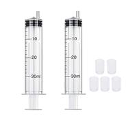 2 Packs 30ml Reusable Plastic Syringe with 5Pcs Extraction Adapters for Perfumes Transfer to Empty Bottles