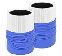 2 Packs 411i Max & 411a Max H13 True HEPA Replacement Filter Compatible with Blue Pure 411i Max & 411a Max Air Cleaner Purifier, Part # F4MAX, 2 HEPA Carbon Filters & 2 Washable Cover Pre-Filters