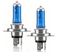 2 Packs 472 H4 12V 60/55W P43t Halogen Headlight Bulb 5000K White Universal | Super Bright Halogen 3 Pin Bulb, Long Life Replacement Bulbs for High Low, Dipped Main Beam, Headlamp, Daytime Running Light