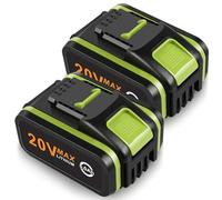 2 Packs 5000mAh 20V Battery for Worx, KEATFE Li-ion Battery Replacement Compatible with Worx 20V Cordless Power Tools WA3551, WA3551.1 WA3553 WA3553.2 WA3641 WG629E WG546E WU268 WX166.4