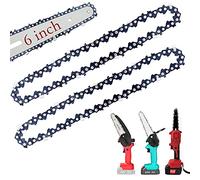 [2 Packs] 6 Inch Mini Chainsaw Chain, 6 Inch Replacement Chains for Mini Chainsaw, FIFCHALL Guide Saw Chain for All 6-inch Mini Chainsaws, Cordless Electric Portable Battery Handheld Chainsaw