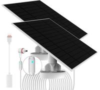 2 Packs 6W Solar Panels with Charge Alert, for Ring Cameras with Rechargeable Batteries, Compatible with Spotlight Cam, Stick Up Cam/Pro, Spotlight Cam Plus/Pro, 13.2ft/4m Charging Cable
